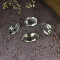 Pierre précieuse grise Prasiolite à taille fantaisie, améthyste verte unique, pierre semi-précieuse pour bijoux personnalisés en gros