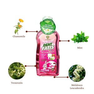 Best-seller : Bain de bouche à base de plantes pour enfants, saveur fraise, sans alcool, rinçage buccal doux pour les enfants, soin buccal délicat, haleine fraîche, formule sûre - Product Image 4