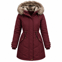 Veste d'hiver longue pour femme avec capuche, manteau chaud rembourré en coton, veste de sport décontractée grande taille
