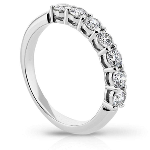 0.40 CTW Real Round 7 Diamond Wedding <b>Ring</b> | 14K White Gold Prong <b>Set</b> Band | Elegant Anniversary <b>Ring</b> Fine Jewelry for <b>Women</b> - Product Image 4