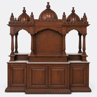 Mandir indien sculpté à la main pour les familles hindoues, temple traditionnel en teck pour la prière à domicile, durable, fabricant sur mesure