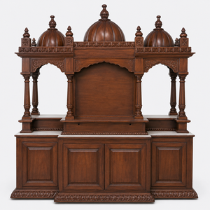 Mandir indien sculpté à la main pour les familles hindoues, temple traditionnel en bois de teck pour la prière à domicile, fabricant exportateur pour l'Australie - Product Image 5