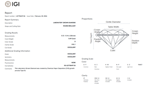 Diamante de 0.49 Ct con Certificación IGI, Diamante Cultivado en Laboratorio, Corte Brillante Redondo, Diamante Solitario, Claridad VVS1, Diamantes Melee en Venta - Product Image 3
