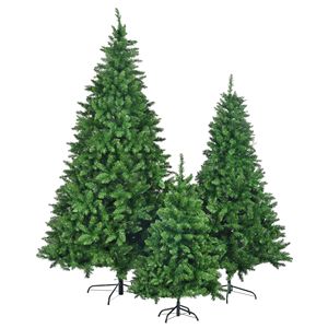 Set di 3 Alberi di Natale Artificiali Sottili Pre-Illuminati da 8FT, 6FT e 4FT con Effetto Neve per Decorazioni Natalizie - Product Image 6