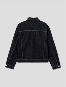 Chaqueta de Mezclilla Oscura para Hombre, Estilo Casual, Cuello Camisero, Cierre de Botón, Corte Regular, Material de Algodón, para Otoño - Product Image 2