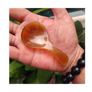 ชุดช้อนส้อมทำจากเขาควายขัดเงาสีธรรมชาติ สำหรับใช้กับคาเวียร์ ช้อนรูปทรงนางเงือกสวยงาม - Product Image 6