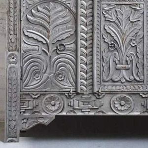 Carved Solid Wood <b>Sideboard</b> Cabinet Antique Brown Living Room Buffet Console <b>Storage</b> Cabinet - Product Image 3