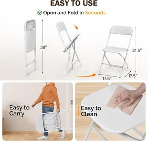 Silla de playa plegable de plástico ligera y cómoda para eventos de jardín para relajación al aire libre - Product Image 3