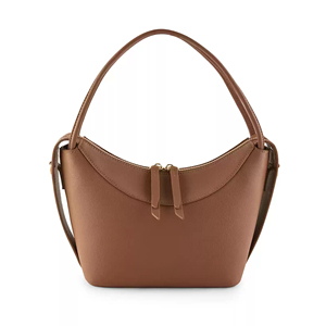 Sac à main minimaliste en microfibre crème avec poignée souple et fermeture éclair, style féminin - Product Image 3