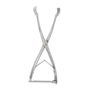 Pinzas de reducción asimétrica premium con mandíbulas curvas izquierda y derecha, de acero inoxidable, para ortopedia, cirugía, sujeción ósea, reutilizables para fracturas. - Product Image 1