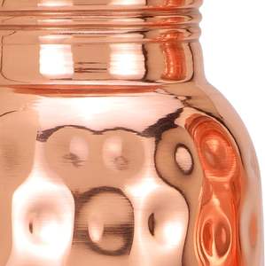 Authentic Ayurvedic Copper Water <b>Bottle</b> Pack of 2 for <b>Drinking</b> Water Large 34OZ Copper Vessel 2 Canvas <b>Bottle</b> Carrying Bags - Product Image 4