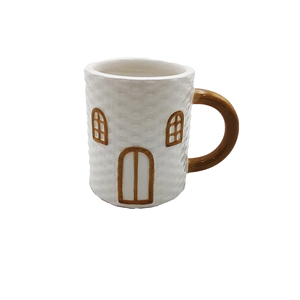 แก้วกาแฟเซรามิค ลายบ้าน ดีไซน์สวย ผิวด้าน สำหรับใช้ในบ้าน - Product Image 1