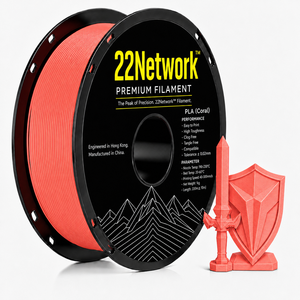 Filament PLA Corail 22Network 1,75 mm Bobine de 1 kg pour Imprimante 3D Industrielle Haute Vitesse 300 mm/s OEM ODM Direct Usine - Product Image 1