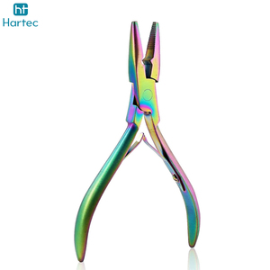Pince à extensions capillaires professionnelle en acier inoxydable à double ressort, design unique, pour micro-anneaux et bandes, multicolore, de bonne qualité - Product Image 2