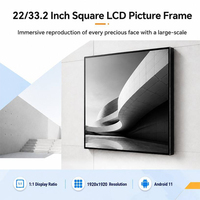 Moniteur LCD carré pour archives de bibliothèque 22 33,2 pouces 1920x1920 500 Nits Panneau IPS RK3568 Android Factory