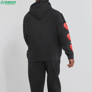 Customized Unisex <b>Thick</b> <b>Fleece</b> Winter Pullover Hoodie-Breathable Quick Dry Polyester/Cotton Solid Color Long 2 Pcs - Product Image 5