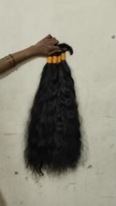 Cabello humano de cabeza completa Remy Raw Indian de calidad de un solo donante Buena retroalimentación Cabello humano a granel para trenzar directamente desde la India - Product Image 6