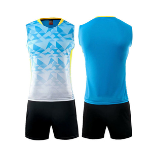 Ensembles d'uniformes de volley-ball pour hommes de haute qualité, grande taille, sans manches, coupe athlétique légère, 100 % polyester - Product Image 4
