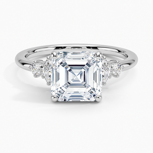 Anillo BOJ 0153 con Corte Asscher, Plata 925, Engaste de Puntas Tipo Espejo, Anillo Solitario con Diamante de 2ct, Color D, VVS1, Moissanita GRA, Precio Bajo en Oferta - Product Image 1