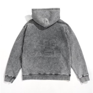 Sudadera con Capucha Premium de Invierno, Felpa, Mezcla de Algodón, Lavado Ácido, Diseño Clásico, con Bolsillo, Cómoda, Corte Regular, Casual - Product Image 3