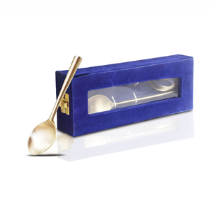 Exclusive Brass Spoon 3 PCS <b>Pieces</b> <b>Sets</b> At Lowest Price Simple Handle Red Box Packing At Cheap Price - Product Image 3