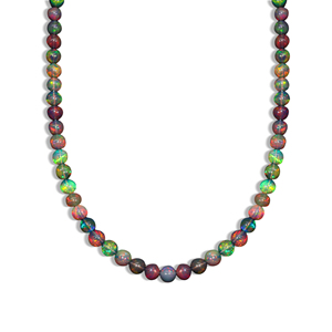 Top Selling Natural Opal Stone Bead <b>Choker</b> 925 <b>Silver</b> Necklace New Design for Spring Summer for Weddings - Product Image 1