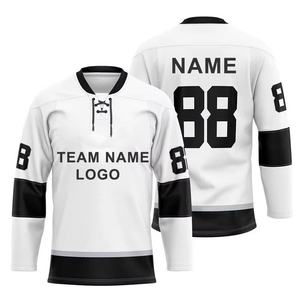 Jersey de Hockey sobre Hielo Personalizado Unisex para Adultos, 100% Poliéster, Impreso, Antibacterial, de Secado Rápido, Transpirable, que Absorbe la Humedad - Product Image 2