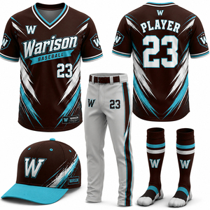 100% Polyester Baseball Teamwear Uniform Set Plus Size Unisex Sublimation Sportswear Baseball Academy Uniform Kit - Product Image 2