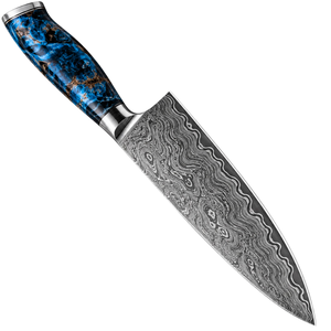 Cuchillo de Cocina Profesional de Acero de Damasco, Hecho a Mano, con Hoja Afilada y Diseño Personalizado, Mango Ergonómico para Cocinar - Product Image 2