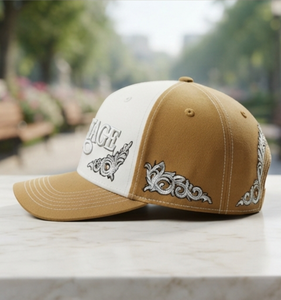 Casquette de camionneur brodée Odm Heritage, style vintage, ajustable, en maille, unisexe, adulte, casquette de baseball à 6 panneaux avec logo frontal - Product Image 3