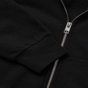 Sweat à capuche zippé pour femme, 100% coton, coupe ample et oversize, en molleton bouclette français de haute qualité, avec broderie personnalisée, vente en gros, streetwear, OEM - Product Image 5