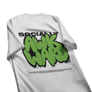 Camisetas informales de talla grande para hombre, 100% de algodón, 450 gramos, reflector de neón electrostático oscuro, tela de punto con estampado de pantalla - Product Image 1