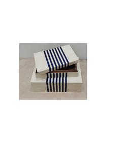 Boîtes à bijoux spacieuses en résine et MDF avec système de rangement à double couche et couvercle à motif élégant pour organiser les accessoires - Product Image 3