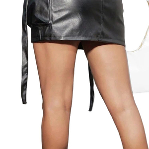 Jupes en cuir pour femmes, style streetwear, tailles personnalisées, fabrication en usine, vente en gros, nouvelles arrivées, jupes en cuir véritable - Product Image 5