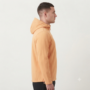Chaqueta de Hombre con Capucha y Cierre Completo, Cortavientos, Informal, de Color Sólido, de Poliéster, para Otoño, Corte Regular, Chaqueta Bomber Acolchada para Hombre - Product Image 4