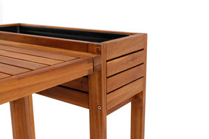 Mesa de Jardinería de Madera Maciza para Exteriores con Estantes de Almacenamiento y Ganchos para Herramientas para Centros de Jardinería y Viveros - Product Image 2