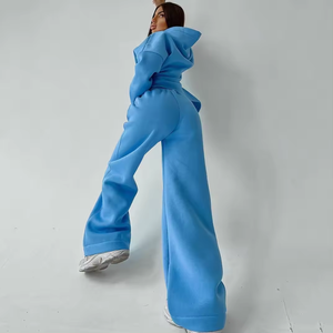 Survêtement ample pour femme en molleton 100% coton 500 g/m², style streetwear respirant et décontracté - Product Image 6