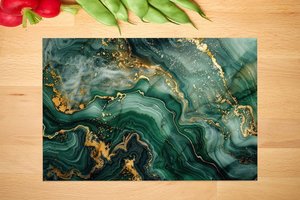 Planche à découper en marbre robuste avec poignée en bois, base antidérapante, compatible lave-vaisselle pour une préparation alimentaire sûre et pratique - Product Image 3