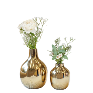 Vase Moderne en Laiton Doré pour Décoration de Table – Idéal pour la Saint-Valentin, pour Arrangements Floraux et Utilisation en Hôtellerie - Product Image 5