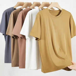 T-shirt à manches courtes pour homme RICSA INTERNATIONAL, couleur unie, 100% coton, haut décontracté d'hiver, doublure en polyester respirant, teinture unie - Product Image 6