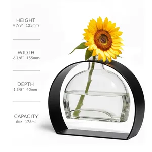 High End Coastal Decorative Iron Eco-Friendly <b>Tabletop</b> Vase Luxury Modern Floral Centerpiece Styling flower vase - Product Image 4