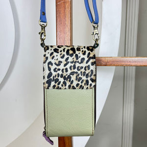 ใหม่จริงทําด้วยมือหนังรีไซเคิลมือถือสลิงกระเป๋าหลายสีผู้หญิงมีสไตล์ผมสัตว์พิมพ์ที่ไม่ซ้ํากันมือถือC Rossbodyกระเป๋า - Product Image 6
