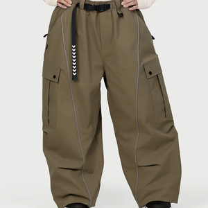 Pantalones de Snowboard y Esquí OEM Personalizados, Talla Grande, Impermeables, Resistentes al Viento, Transpirables, Holgados, Unisex, de Pierna Ancha para Hombre - Product Image 5