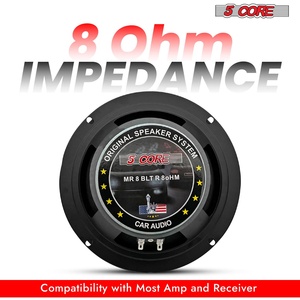 Haut-parleur de remplacement pour subwoofer PA de 8 pouces, 500W, 5 cœurs, 8 ohms, pour basses profondes - Product Image 4