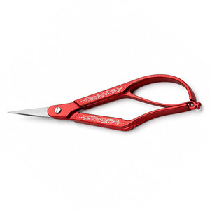 Ciseaux de barbier rouges en acier inoxydable, lame tranchante, pour droitiers, pliables, légers, outil de coupe pour coiffure et couture - Product Image 6