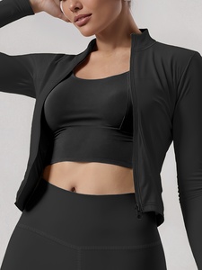 Ensemble de sport trois pièces haute performance Atlaset pour femme : soutien-gorge de sport, leggings de compression et veste de fitness – Couleur personnalisable - Product Image 1