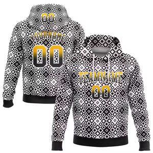 เสื้อฮู้ดโอเวอร์ไซส์ผ้าฟลีซลายทางสำหรับผู้ชาย ใส่ได้ในฤดูหนาว ระบายอากาศได้ดี สวมใส่สบาย เหมาะสำหรับเล่นกีฬา สามารถสั่งทำได้ตามต้องการ พร้อมพิมพ์ชื่อทีม ชื่อของคุณ และหมายเลข - Product Image 3