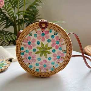 99 GOLD DATA Kelsey Rattan Satchel Bag Eco-Friendly Fashion Vintage Style Cross-Body <b>Shoulder</b> <b>Strap</b> 1-1.9L Capacity for Daily - Product Image 4