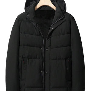 Chaqueta Acolchada Personalizada de Tallas Grandes, Estilo Urbano, Cortavientos, con Capucha, Cierre de Cremallera, Cuello Alto, de Plumón, para Invierno, Tipo Bomber - Product Image 1