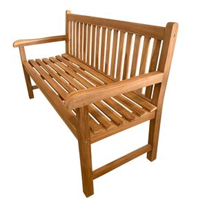 Banco de Jardín de Madera de Teca INDOTEAK, Diseño Moderno y Minimalista, Resistente al Agua, para 2 Personas, Ideal para Apartamentos, Hoteles y Parques - Product Image 3